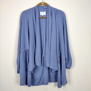 Anthropologie Ella Mara Blue Draped Cardigan